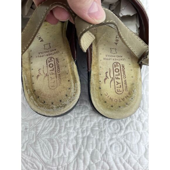 Fly Flot Women's Tan Antishock Wedge Slip On Summer Vacation Clogs - Size US 5 - Picture 7 of 11